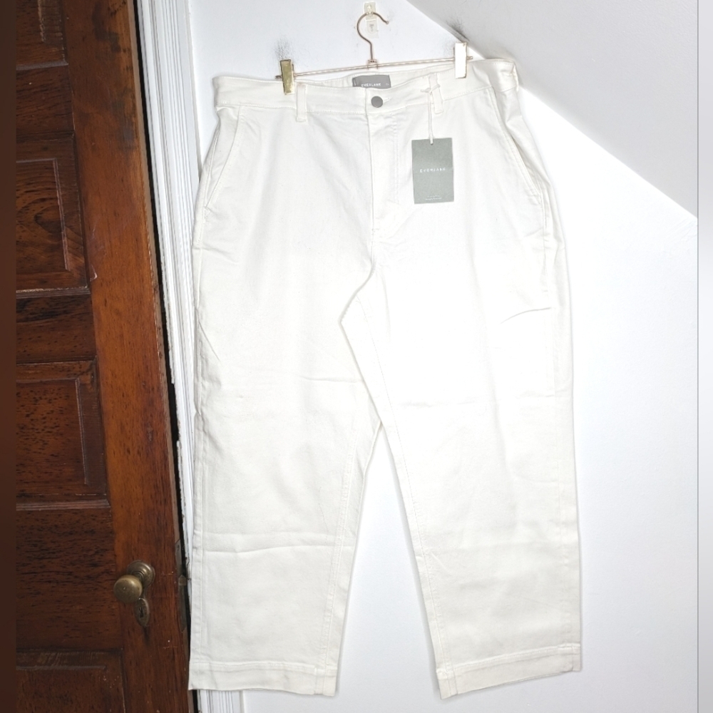 EVERLANE The High Rise Straight Leg Crop in Bone NEW Size 20 Regular